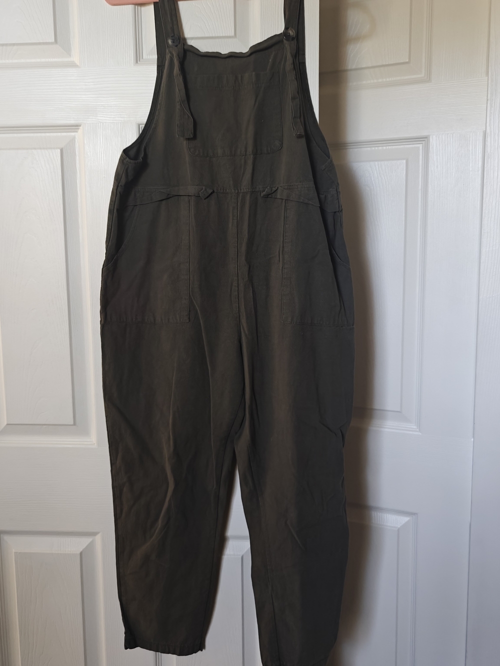 Women's Cloth Overalls - Olive Green